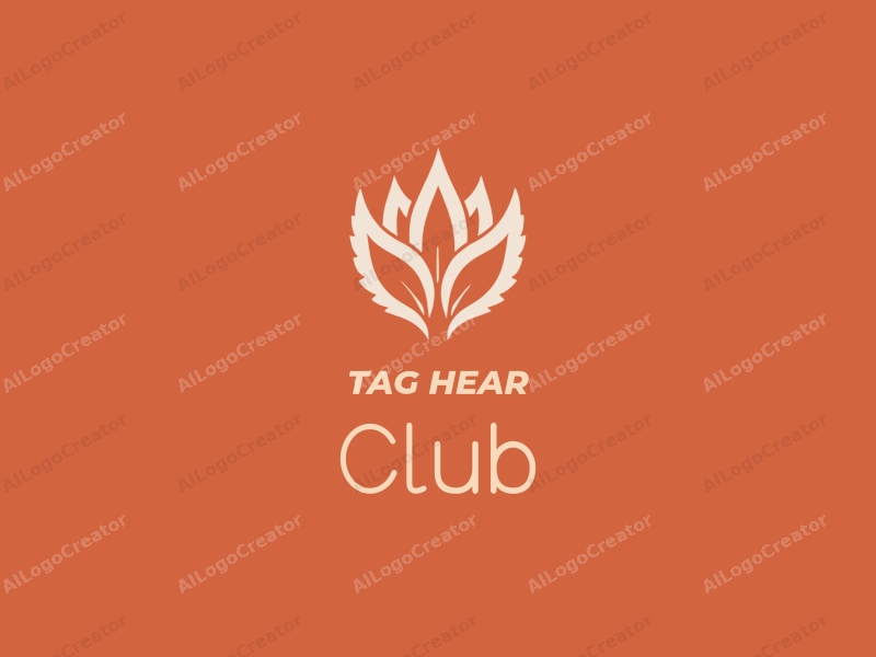 a modern design featuring a stylized club and social elements, incorporating group dynamics and leaves, combined with a clean background.