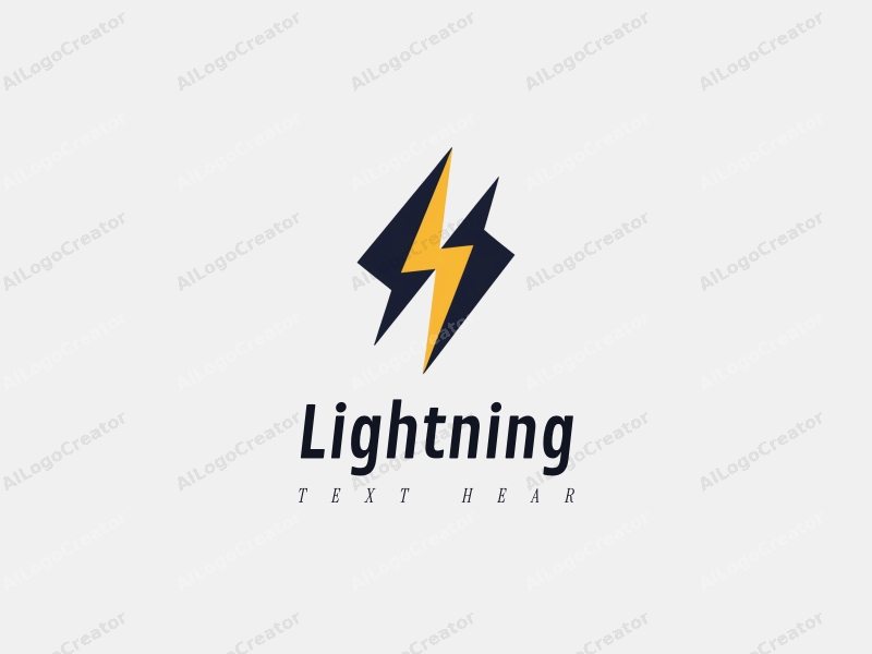 geometric design features stylized lightning bolts and electric currents, combined with a clean background and a harmonious composition.