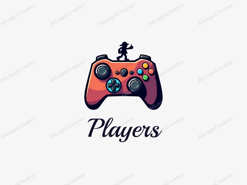 playful design features a vibrant game controller, a stylized adventurer character, and a dynamic player silhouette combined with a clean background.