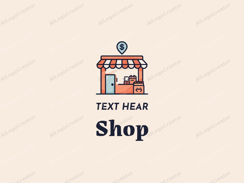 modern design features a stylized shopfront, elements of social media and video icons, combined with a clean background.