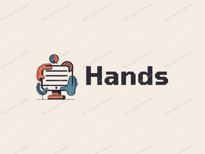 modern design features hands holding an object, hands interacting with a computer, combined with a clean background and a minimalist approach.