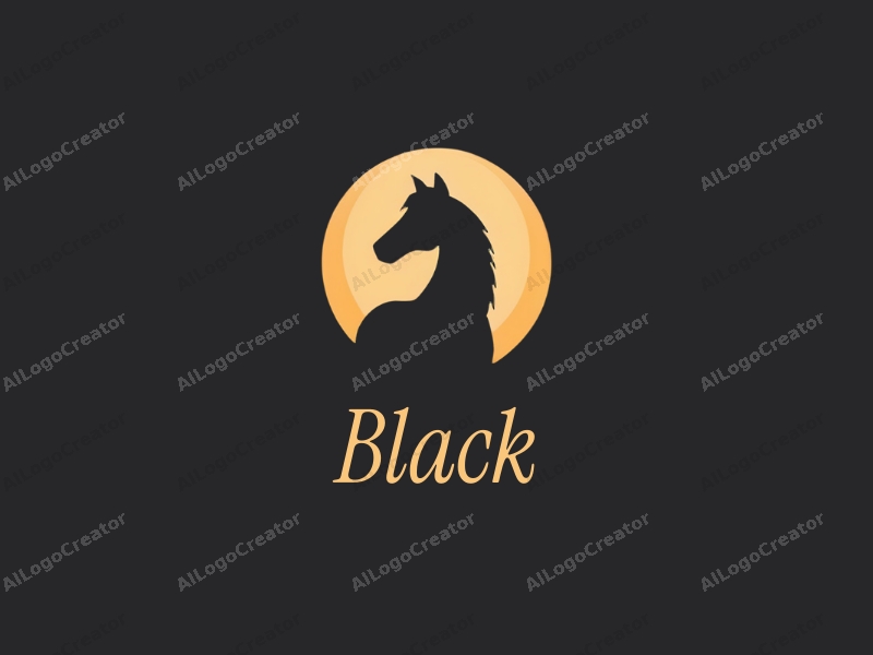 minimalist design features a stylized horse silhouette and a simple representation of the Virgin Mary, combined with a clean black background and a night theme.