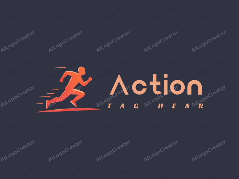 playful design features dynamic elements of sprinting and jumping, incorporating vibrant red colors with a clean background, emphasizing energy and movement.