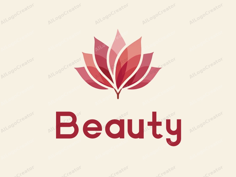 modern design features elegant petals, a stylized representation of beauty and makeup, combined with a clean background and a focus on charm.