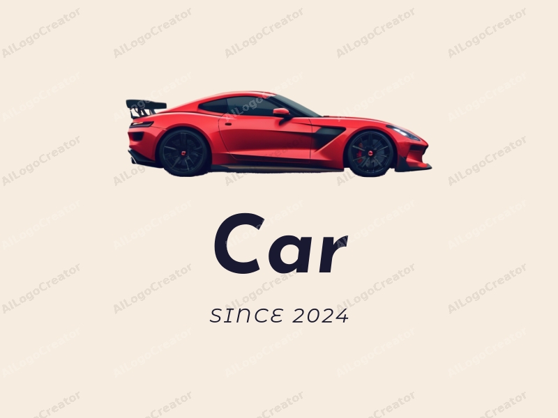 modern design features a sleek red racing car silhouette, a stylized sedan, and a contemporary cockpit design approach combined with a clean background.