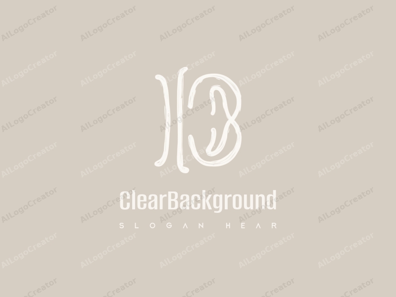 minimalist design features a clear background with stylized letters and symbols, utilizing a transparent color palette for a clean and modern aesthetic.