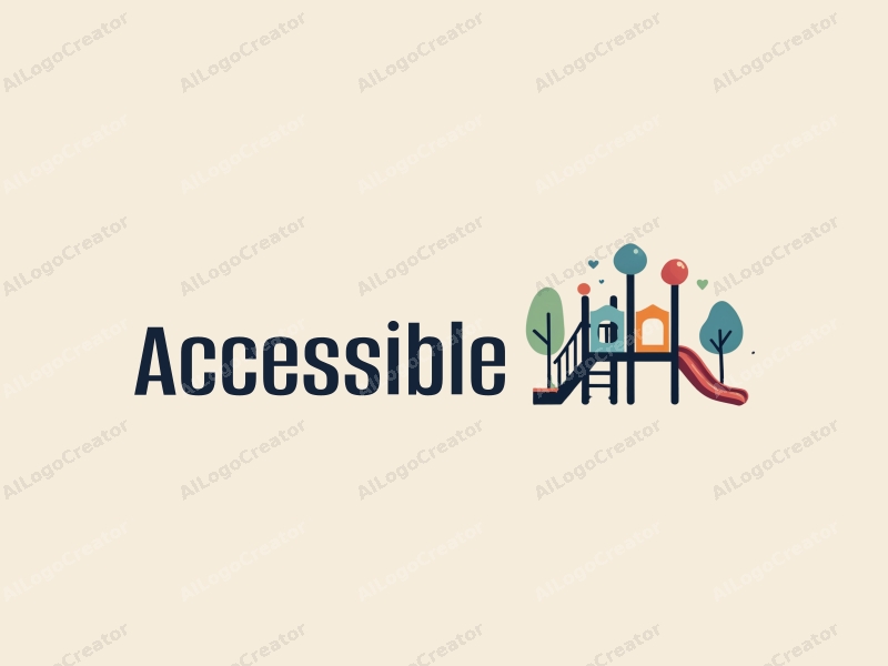 modern design features accessibility elements, a stylized playground, and inclusive design concepts combined with a clean background.