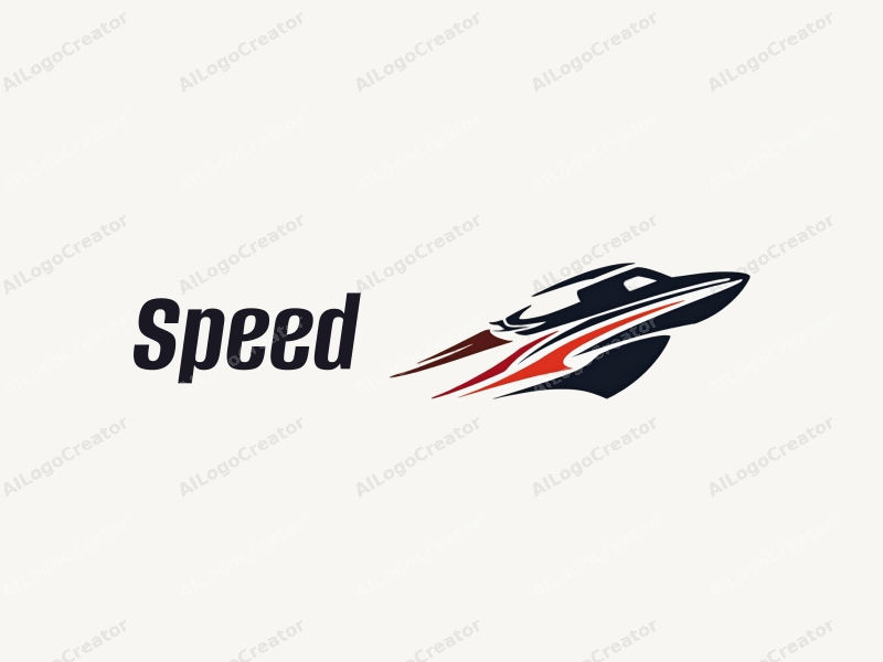 dynamic design features abstract representations of speed and flight, incorporating sleek lines and curves, with a modern aesthetic and a clean background.