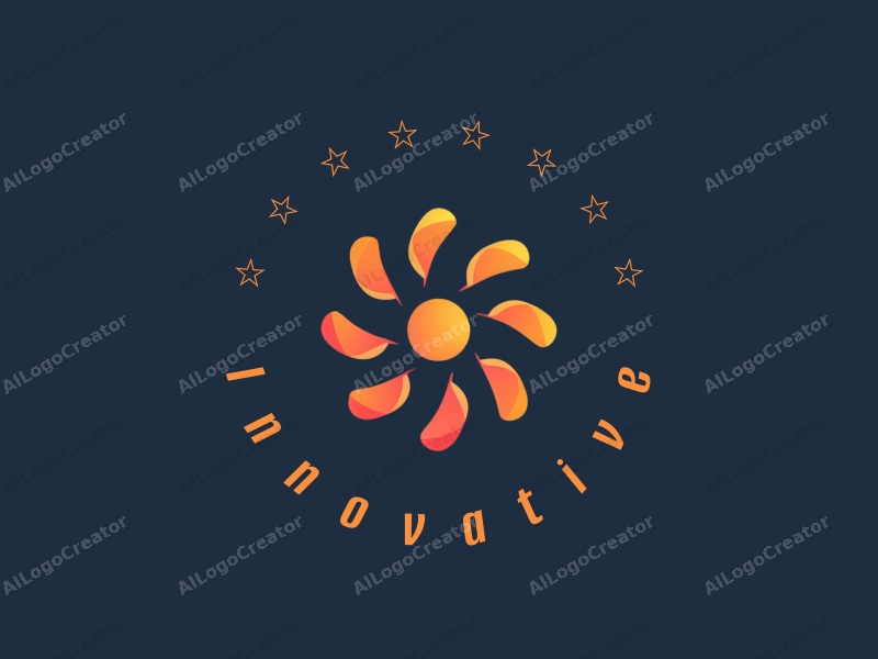 dynamic design features abstract shapes representing innovation and growth, combined with a clean background, emphasizing energy and a futuristic feel.