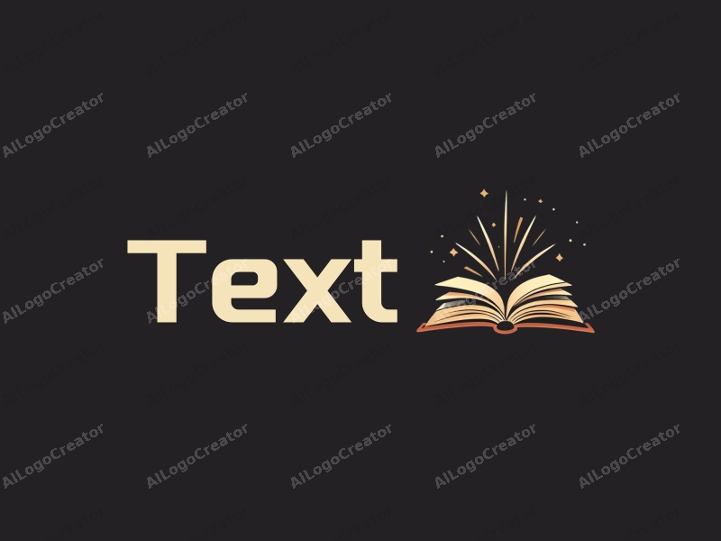 a modern design featuring stylized text and font, an abstract representation of books, and starlight elements combined with a clean black background.