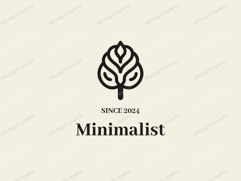 minimalist design features simple lines representing health and intelligence, combined with a clean black and white color scheme and a tag style approach.