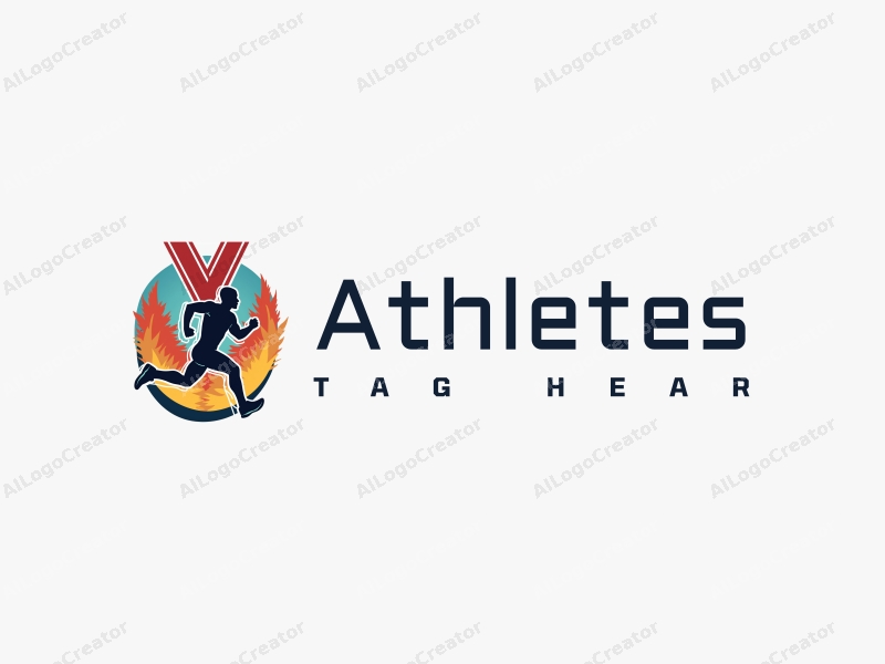 vibrant design features a dynamic runner silhouette, a stylized medal, and an energetic competition theme combined with a clean background.