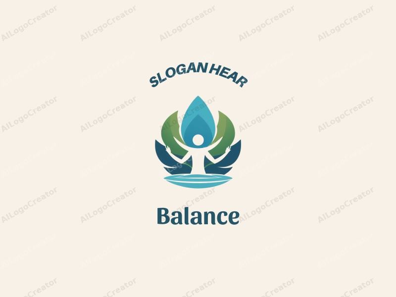 a modern design featuring elements of balance and harmony, incorporating sports and health themes with a clean background, using blue and green colors to evoke a sense of vitality and well-being.