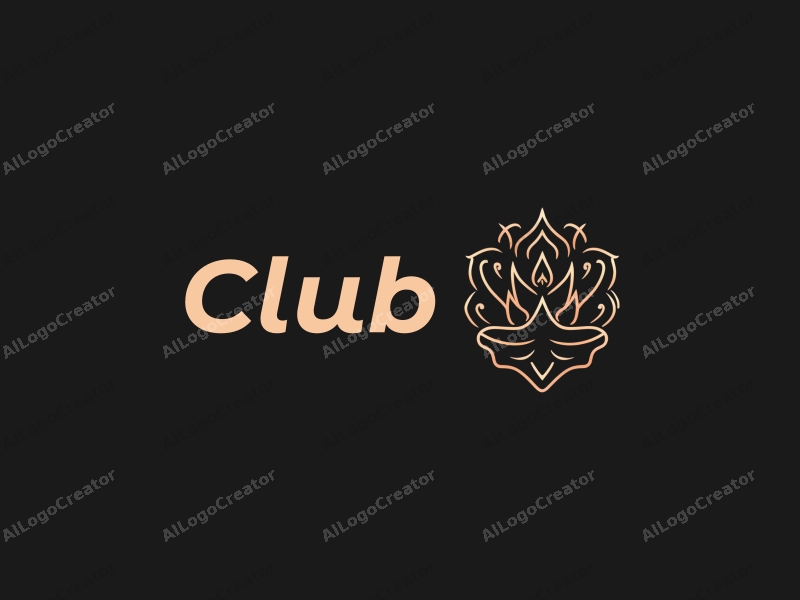 a modern minimalist design featuring abstract representations of a club atmosphere, social interactions, and dance music elements, combined with a clean black background.