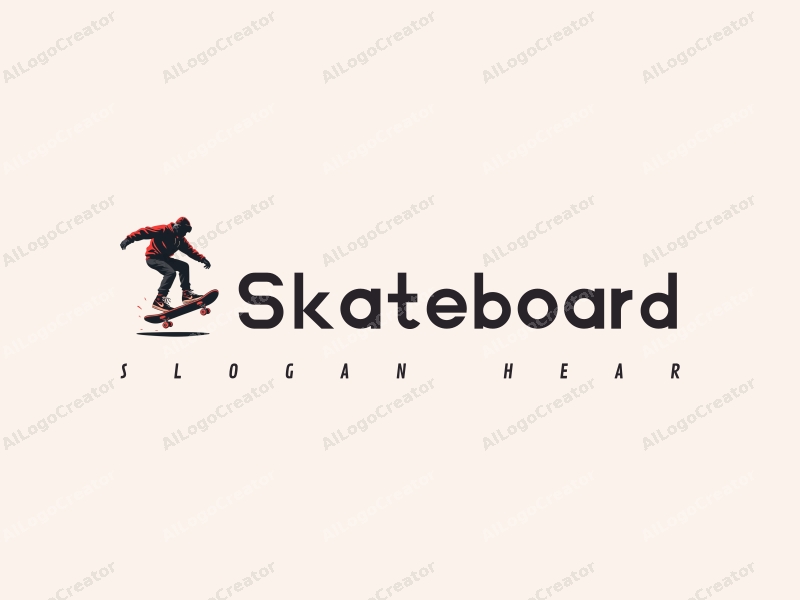 street style features a dynamic skateboard silhouette, a pair of stylish sneakers, and an athlete in motion, combined with a clean background.