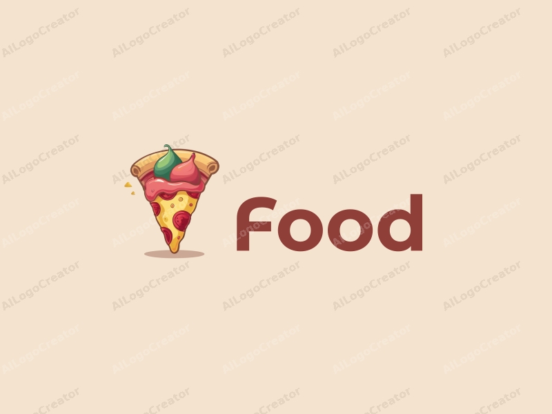 a modern design featuring a vibrant pizza slice and a colorful ice cream cone, combined with a clean background and a playful composition.