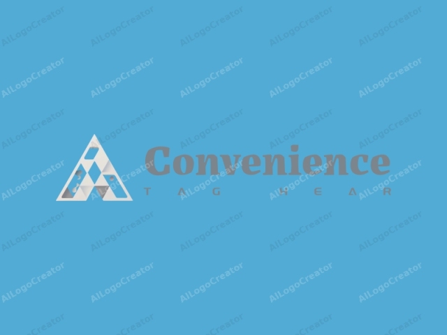 modern design features triangle shapes representing convenience and practicality, combined with paint elements, set against a clean blue background.