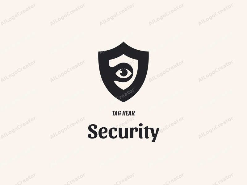 modern design features a stylized shield and eye, combined with a protective shield and surveillance camera, set against a clean background.