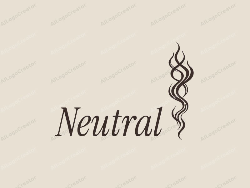 minimalist design features elegant smoke patterns intertwining with stylized nail shapes, creating a sense of balance and harmony against a clean, neutral background.