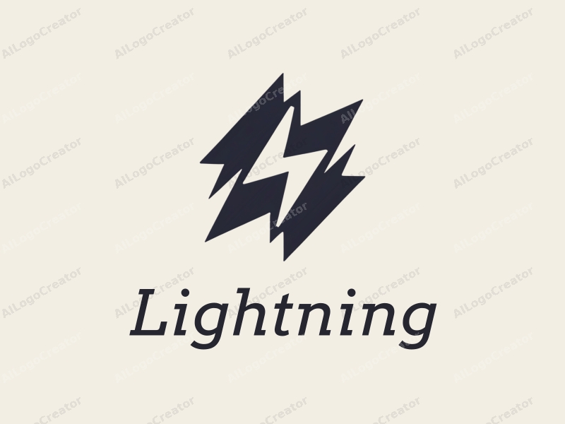 geometric design features stylized lightning bolts and electric currents, combined with a clean background and a harmonious composition.