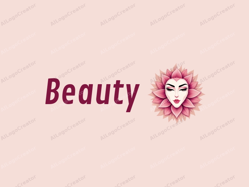 modern design features elegant petals and a stylized mask, combined with a clean background and a focus on beauty and makeup elements.