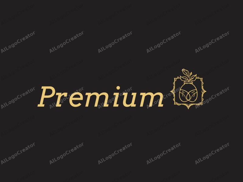 a minimalist design featuring elegant gold accents, a stylized representation of luxury food or beauty products, combined with a clean black background and a sophisticated layout.