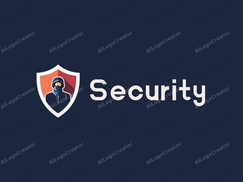 modern design features a stylized shield, a sleek surveillance camera, and an observer figure, combined with a clean background and a focus on security themes.