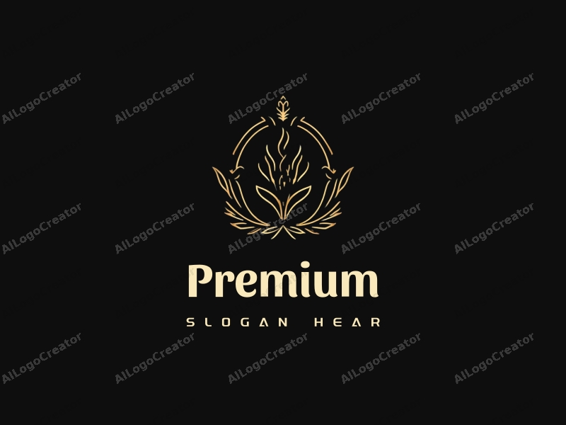 a minimalist design featuring elegant gold accents, a stylized representation of luxury food or beauty products, combined with a clean black background and a sophisticated layout.