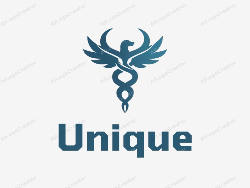 a modern minimalist design featuring a stylized animal silhouette intertwined with pharmaceutical symbols, using a blue and gray color palette, combined with a clean and simple background.