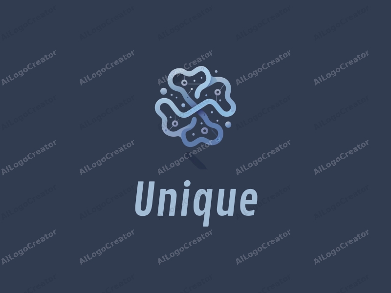 a modern minimalist design featuring unique and innovative elements, incorporating model and network motifs, with a clean background in blue and gray colors.