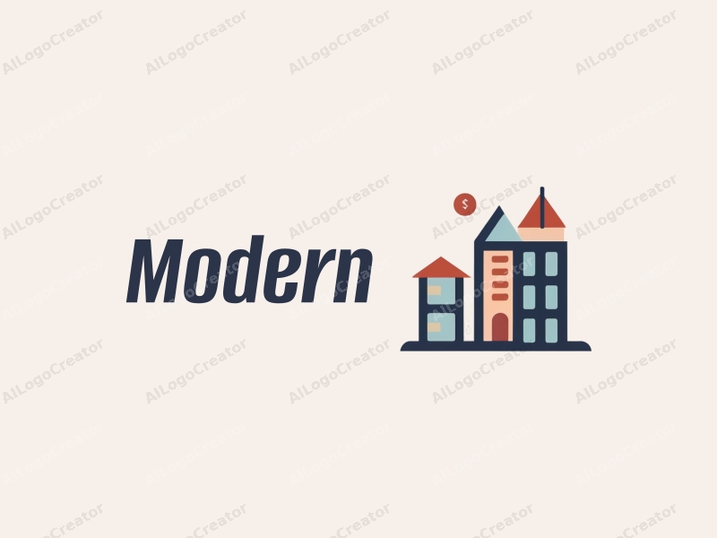 minimalist design features simple architectural shapes, stylized smart learning symbols, and a tag style approach combined with a clean background.