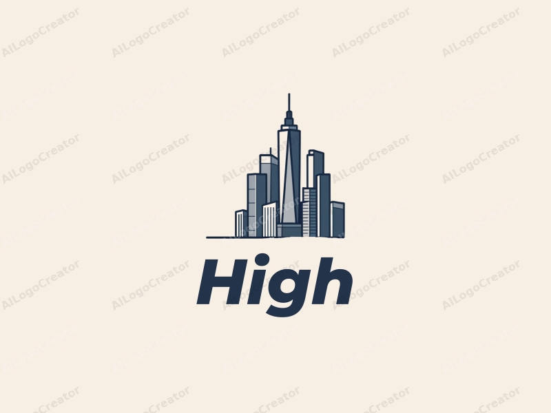 minimalist design features tall skyscrapers and towers, a modern architectural approach combined with a clean background.