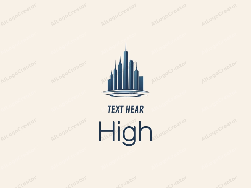 modern design features towering skyscrapers and elegant towers, combined with a clean background and a minimalist approach.