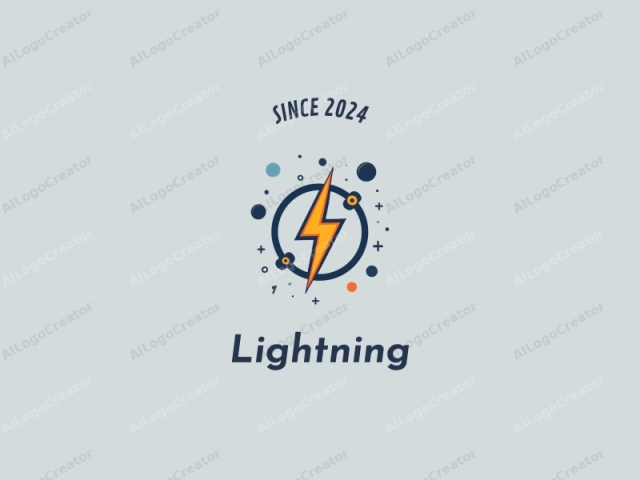 geometric design features stylized lightning bolts and electric currents, combined with battery and paint elements, set against a clean background.