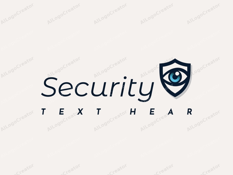 modern design features a stylized shield and eye, combined with a protective shield and surveillance camera, set against a clean background.