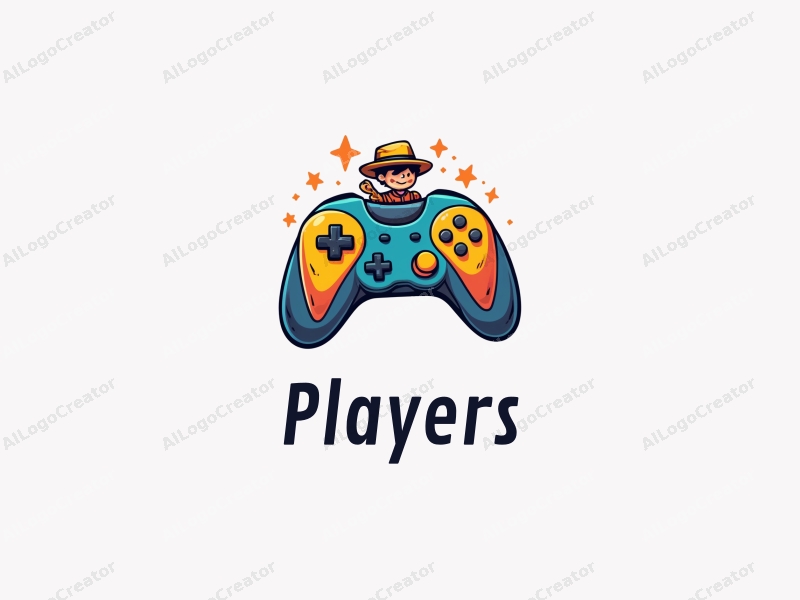 playful design features a vibrant game controller, a stylized adventurer character, and a dynamic player silhouette combined with a clean background.