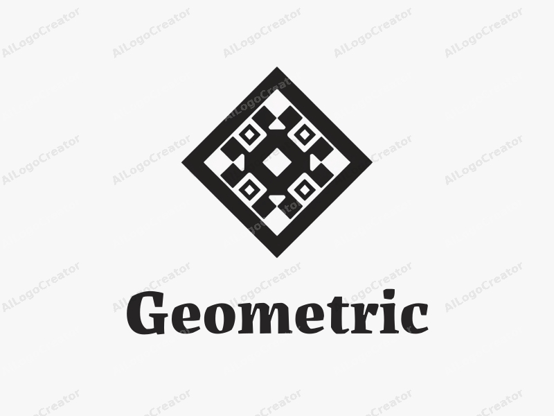 geometric design features a combination of squares and circles, integrated with stylized semiconductor crystals and thermal flow lines, set against a clean black and white background.