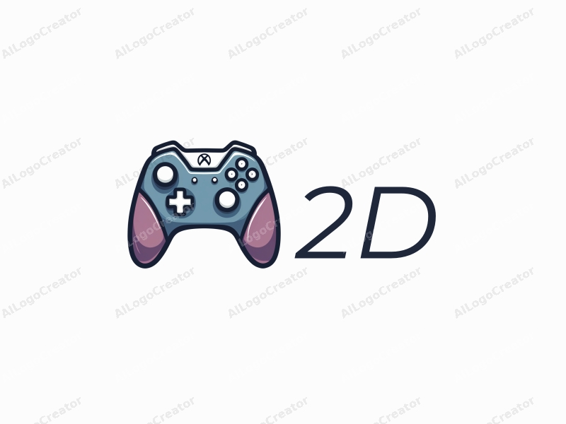 modern design features stylized eyes and game controllers, combined with a flat 2D approach and a clean background.