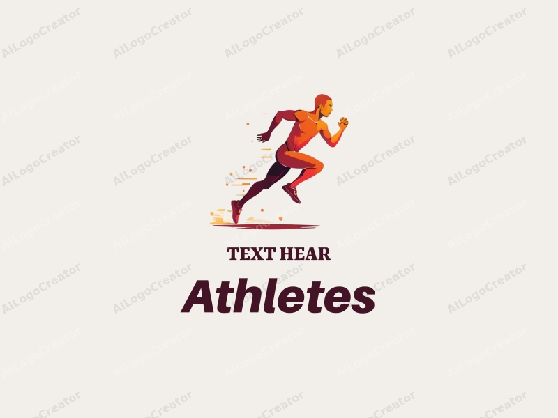 dynamic design features a stylized athlete in a sprinting pose, symbolizing victory, combined with a clean background and an energetic composition.