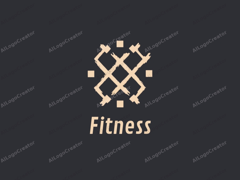 minimalist design features dynamic human figures in motion, stylized dumbbells, and a modern design approach combined with a clean background.