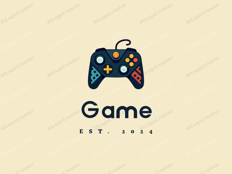 a modern design featuring a colorful game controller and a stylized player character, combined with a clean background and a playful composition.