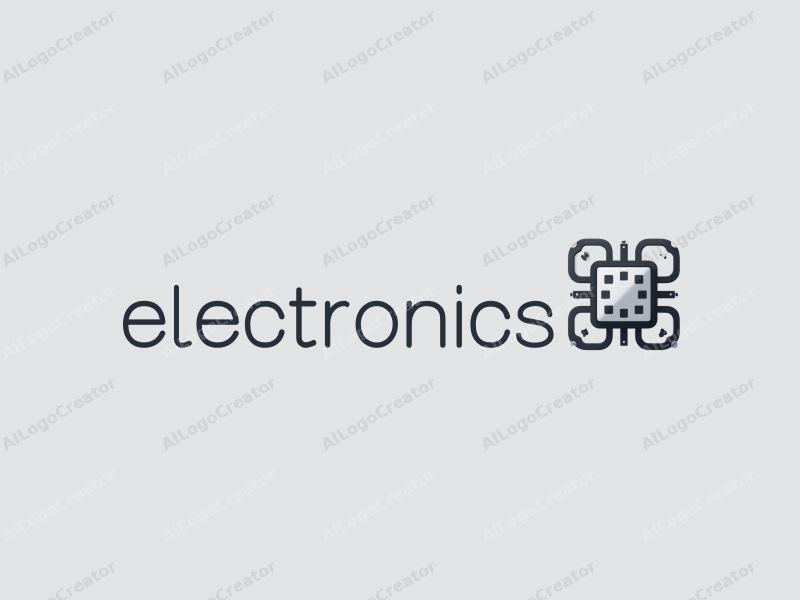 a modern design featuring electronic devices, a stylized circuit board, and a chip with signal waves, combined with a clean silver background.