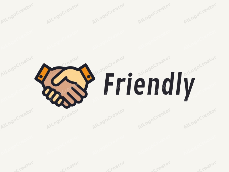 playful design features a stylized book and a handshake, combined with a clean background, emphasizing friendship and community in an educational and social context.