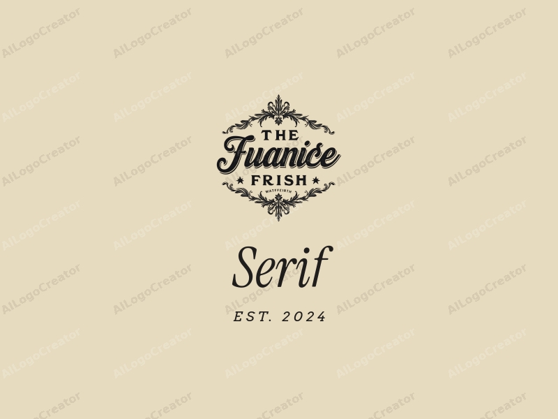 vintage design features elegant serif fonts, stylized ink and paper elements, combined with a clean background.