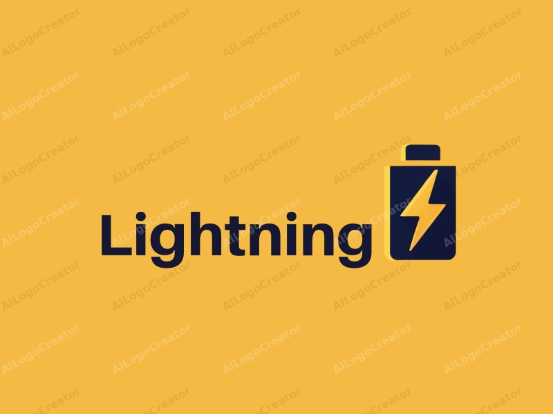 geometric design featuring stylized lightning bolts, electric currents, and a battery silhouette, combined with a vibrant yellow color palette and a clean background.