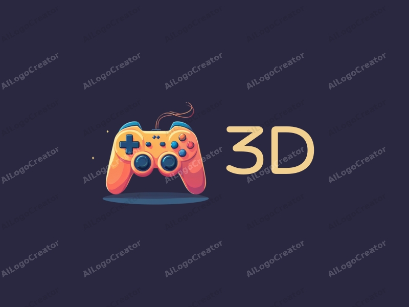 modern design features a 3D game controller and a dynamic animated character, combined with a colorful background and a clean layout.