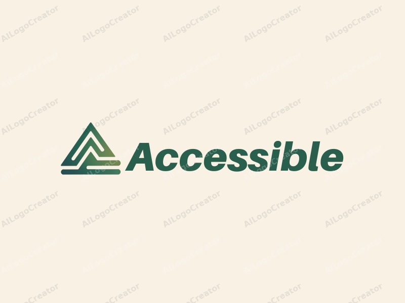 modern design features accessibility elements, a stylized pyramid, and green spaces combined with a clean background.