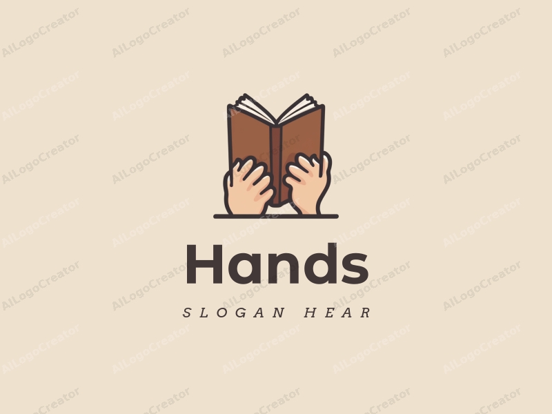 a modern design featuring hands gripping a book and hands holding, with a clean background and a focus on skin tone, emphasizing simplicity and harmony.