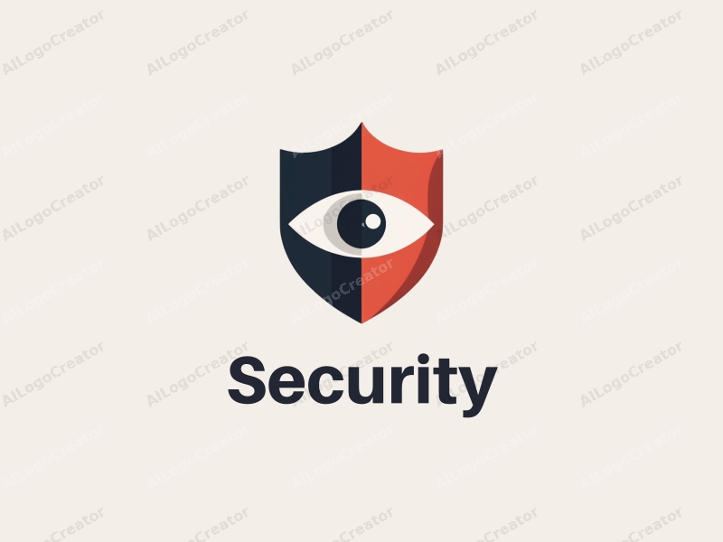 modern design features a stylized shield and eye, combined with a protective shield and surveillance camera, set against a clean background.