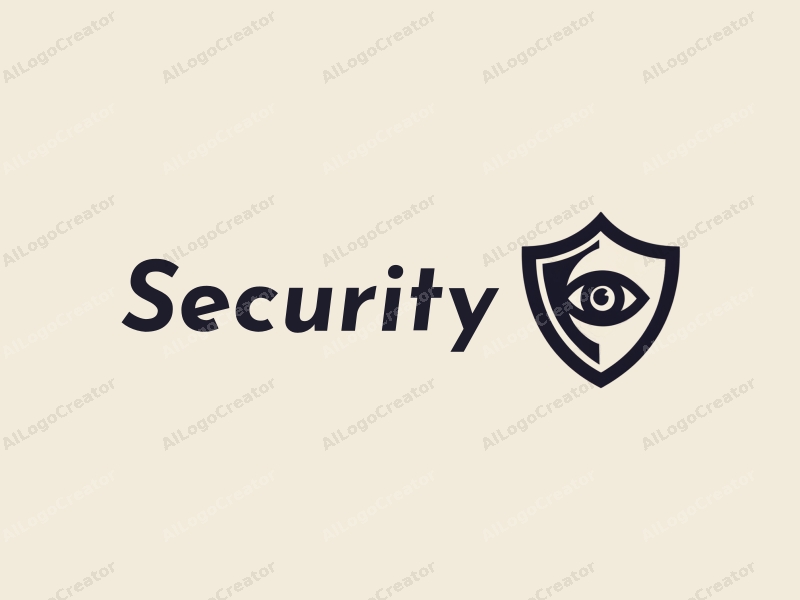 modern design features a protective shield and a surveillance camera, combined with a security shield and a watchful eye, using a clean background and a harmonious composition.